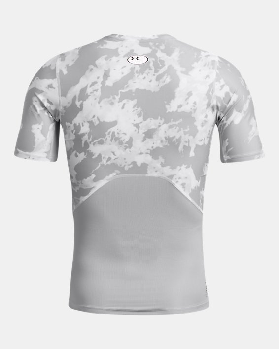 Men's HeatGear® Iso-Chill Printed Short Sleeve in Gray image number 3